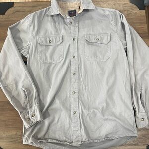 WRANGLER Mens Premium Quality Long Sleeve Button Up Shirt Size S Gray